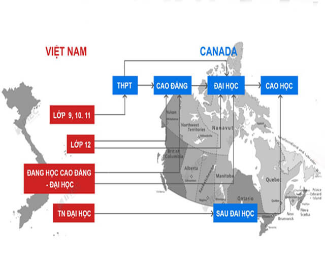Sơ do cac cap du hoc Canada